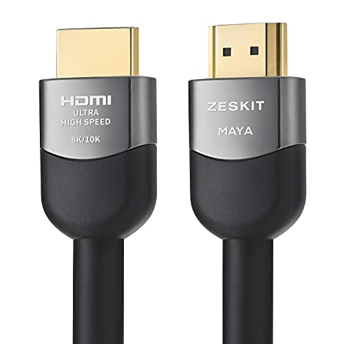 Zeskit Certified 2.1 8K HDMI Cable 48Gbps 4K120Hz Compatible with Soundbar eARC HDR10 VRR Dolby Vision Atmos HDCP 2.2 2.3 PS5 Xbox Series X Apple TV Roku (Ultra High Speed, Maya CL3 In Wall Long 15ft) - size: 15 ft