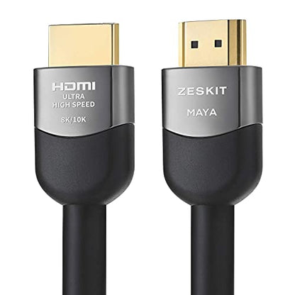 Zeskit Certified 2.1 8K HDMI Cable 48Gbps 4K120Hz Compatible with Soundbar eARC HDR10 VRR Dolby Vision Atmos HDCP 2.2 2.3 PS5 Xbox Series X Apple TV Roku (Ultra High Speed, Maya CL3 In Wall Long 15ft) - size: 15 ft