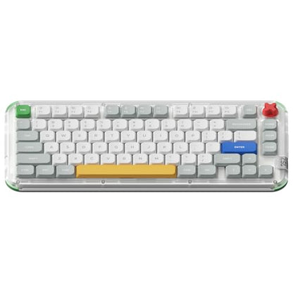 nuphy Kick75 Low Profile Keyboard with Volume Knob,75% Hot Swappable Custom Wireless Mechanical Keyboard,80 Keys RGB Backlit with PBT Keycaps,BT/2.4G/USB-C (Brown Nano Switch) - size: Brown nano Switch