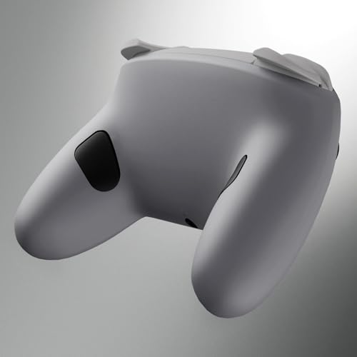 eXtremeRate Replacement Bottom Shell for Nintendo Switch 2 Pro Controller, Custom DIY Rear Plate Back Housing Cover Case for Switch 2 Pro Controller - New Hope Gray - color: New Hope Gray
