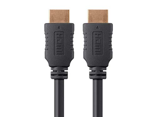 Monoprice 4K High Speed HDMI Cable - HDMI 2.0, 4K@60Hz, HDR, HDR10, Dolby Vision, 18Gbps, YUV 4:4:4, 28AWG, With Ferrite Cores, 1.5 Feet, Black