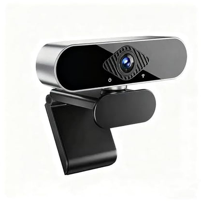 1080P HD Webcam with Microphone, Noise Cancellation, Privacy Cover, Wide-Angle Lens, Auto Light Correction, Plug & Play USB Webcam for Laptop, Desktop, PC, Mac, Zoom, Skype, Streaming (Black)