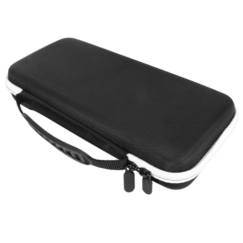 Estink Handheld Game Console Carrying Case EVA Nylon Shockproof Storage Bag 31 X 14 X 6cm for Ally 7 Inch 120Hz Gaming Handheld Travel Camping Daily Use (White) - color: White