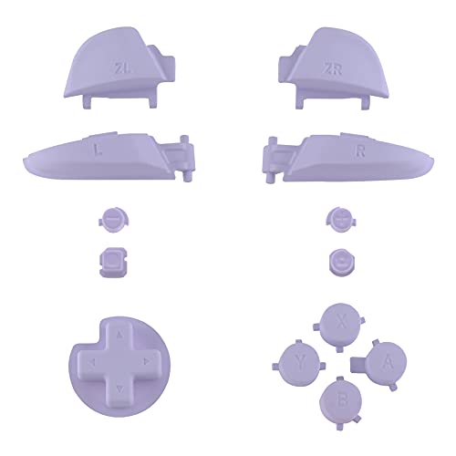 eXtremeRate Light Violet Repair ABXY D-pad ZR ZL L R Keys for Nintendo Switch Pro Controller, Glossy DIY Replacement Full Set Buttons with Tools for Nintendo Switch Pro - Controller NOT Included - color: Light Violet