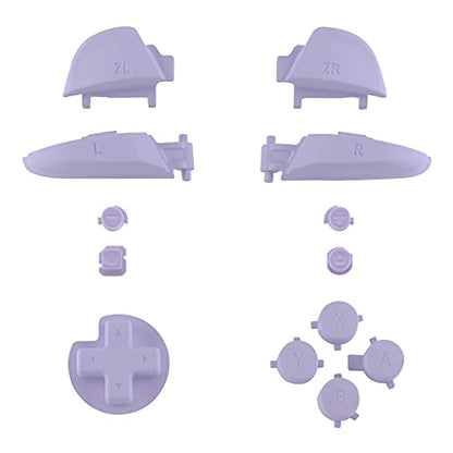 eXtremeRate Light Violet Repair ABXY D-pad ZR ZL L R Keys for Nintendo Switch Pro Controller, Glossy DIY Replacement Full Set Buttons with Tools for Nintendo Switch Pro - Controller NOT Included - color: Light Violet
