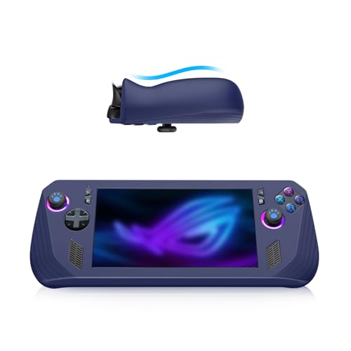 Protective Case for ASUS Rog Ally X 2024 Gaming Handheld,Game Console Silicone Protective Cover for Rog Ally X Accessories with Rocker Caps