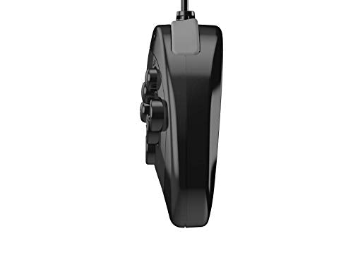 Retro-Bit Official Sega Saturn USB Controller Pad for Sega Genesis Mini, PS3, PC, Mac, Steam, Switch - USB Port (Black) - color: Black