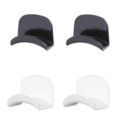 Headphone Hook Holder for Desk, 4 Pack Universal Headphone Hanger Wall Mount with Strong Adhesive, Under Desk Headset Stand Organizer for Gaming PC Accessories, Cables, and Controllers (Black&White)