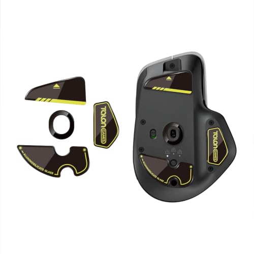 TALONGAMES Curved Edges Ultra Strong Glass Mouse Skates Feet Compatible with Logitech MX Master 4 Gaming Mouse Feet Replacement, Super Smooth Glide Fast and Durable Sole - color: For MX Master 4