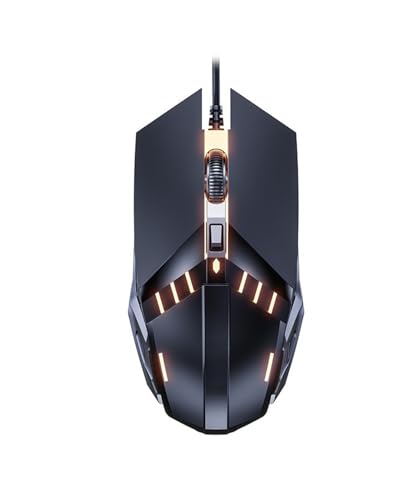 Wired Gaming Mouse, 3-Level DPI Optical Ergonomic Mouse Gamer, RGB Breathing Light USB Mouse Gaming for PC Laptop Office Game, Black