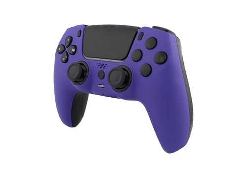 Crazy Controllerz Custom Wireless Controller for PS5 with Z-Touch™ Seamless Soft Touch Front Shell and Z-Grip™ Comfort Zones - Plush Purple - color: PLUSH PURPLE