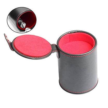 Toyvian 2pcs Cup for Ktv Bar Silent Dice Shaking Container Pu Storage for Game Parties