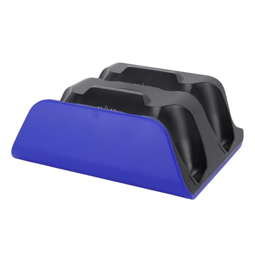Controller Charging Station for Edge, Dual Game Console Charger Dock with Storage Stand and USB Cable, Blue Black, Ideal for Gamers - color: Blue Black