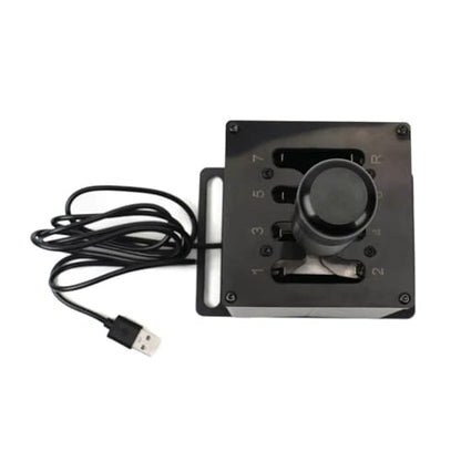 Racing Simulator H-Pattern Gear Shifter, Aluminum Alloy Gearbox Mount for Gaming, E-Sports Compatible