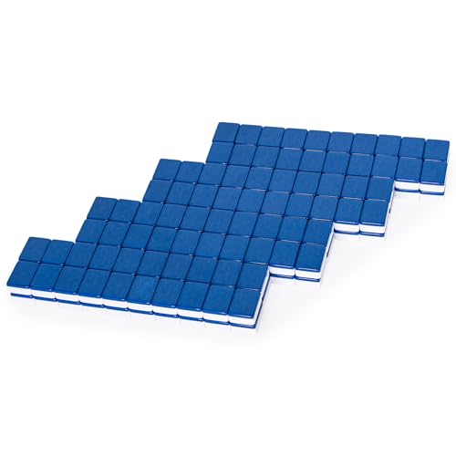 YMI Indigo Tides American Mahjong Tiles, 166-Piece Set | 166 engraved white melamine tiles, striped backs; a tiles-only American Mahjong set for players who already own accessories. - color: Indigo Tides