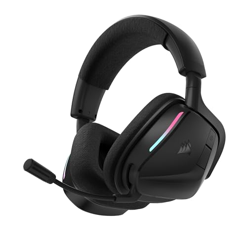 Corsair Void v2 Wireless Gaming Headset with Bluetooth for PC, PS5, PS4, Switch, Mobile – Dolby Atmos, 70 Hr Battery, Dual Wireless, Lightweight, Fast Charging – Carbon - color: Black