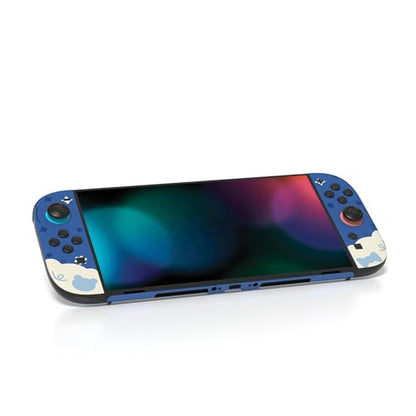 PlayVital for Nintendo Switch 2 Skin Full Set (2-Pack) - Protective Vinyl Decal Stickers for Switch 2 Console, Handle Grips & Dock | No Residue, Anti-Scratch - Good Night Bear Midnight Blue - color: Good Night Bear Midnight Blue