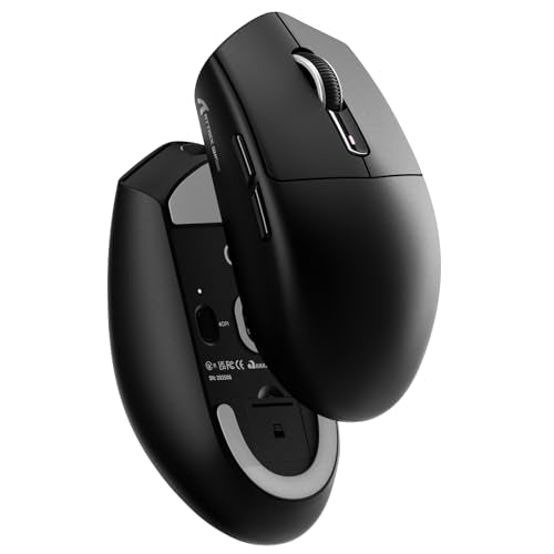 MAMBASNAKE Attack Shark G3 Ultralight 59g Wireless Gaming Mouse-Black | Tri Mode Wired/2.4Ghz/BT,25000 DPI,1000 Polling,PixArt PAW3311 Sensor,500mAh Long Battery,Programmable Driver for PC Gamer - color: Black, size: Mouse