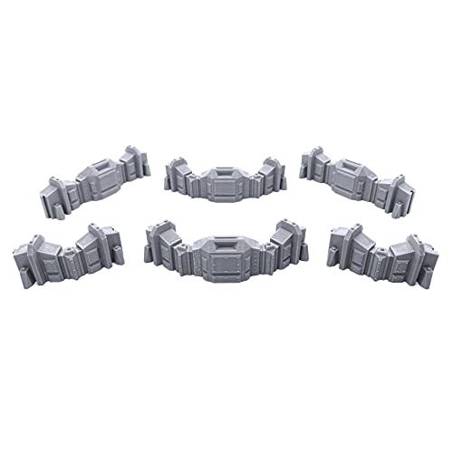 EnderToys Connecting Barricade Wall Set, Terrain Scenery for Tabletop 28mm Miniatures Wargame, 3D Printed and Paintable