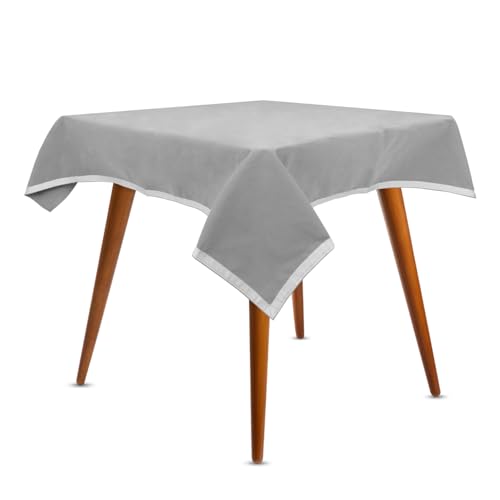 44" Square Sanders Classics Table Cover - Table Cover for Scratch Protection & Noise Reduction- Non-Slip Tablecloth for Cards, Tiles, & Drinks - Ideal for Bridge, Mahjong, Poker, Canasta & Game Nights - color: Silver Gray, size: 44" x 44" (Square)