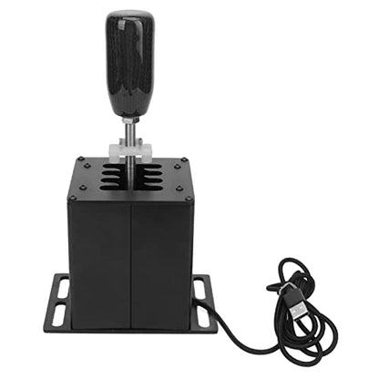 Zunate USB Simulator Shifter for Racing Games, H Shifter with Carbon Fiber Grip, Compatible with and GT Steering Wheel, PC Plug and Play Gear