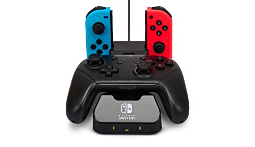 PowerA Controller Charging Base for Nintendo Switch, Black, Wireless Controller charging, Charge, rechargeable battery, Nintendo Switch, Joy-Con Charging, PowerA Wireless Charging - style: Charging Base