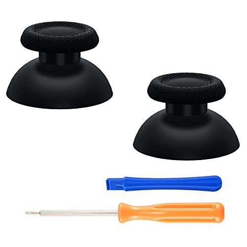 eXtremeRate Black Replacement Thumbsticks for PS5 Controller, Custom Analog Stick Joystick Compatible with PS5, for PS4 All Model Controller - Controller NOT Included - color: Black