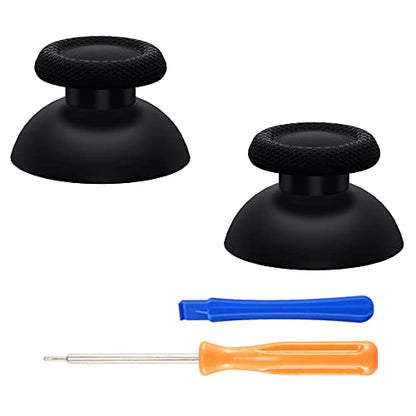 eXtremeRate Black Replacement Thumbsticks for PS5 Controller, Custom Analog Stick Joystick Compatible with PS5, for PS4 All Model Controller - Controller NOT Included - color: Black