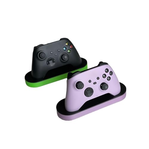 Minimal Controller Holder Compatible with Xbox Series – Wall-Free Stand – Sleek Black Base with Custom Accent Color – Gaming Desk Accessory - Gaming Setup Organization (Marble) - color: Marble