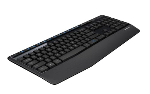 Logitech K345 Wireless Keyboard - Full-Sized Keyboard with Palm Rest, 2.4 GHz Wireless USB Receiver - for PC, Laptop - style: Keyboard
