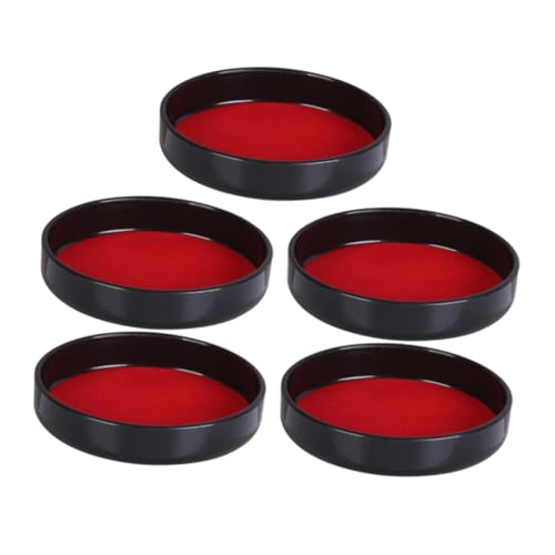 5pcs Plush Leather Dice Cup Lid Holder Dice Shaker Base Storage Cup Lid Base Tray for Bar