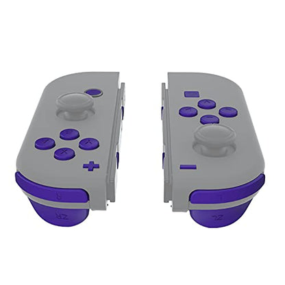 eXtremeRate DIY Full Set Buttons for Nintendo Switch & Switch OLED, Custom Replacement Buttons for JoyCon, ABXY Direction Keys SR SL L R ZR ZL + - Home Capture Trigger Buttons Springs - Purple - color: Purple