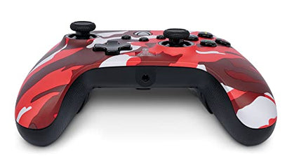 PowerA Enhanced Wired Controller for Xbox Series X|S - Red Camo, gamepad, wired video game controller, gaming controller, works with Xbox One - color: Red Camo
