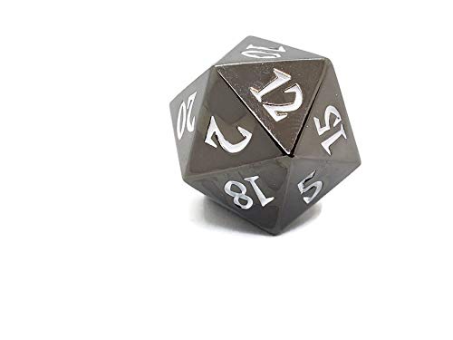 Metal D20 Fuck Dice Critical Fail F 20 Sided Die Set DND Black Gunmetal Color Number for Role Playing Game Dungeons and Dragons D&D Pathfinder Shadowrun and Math Teaching