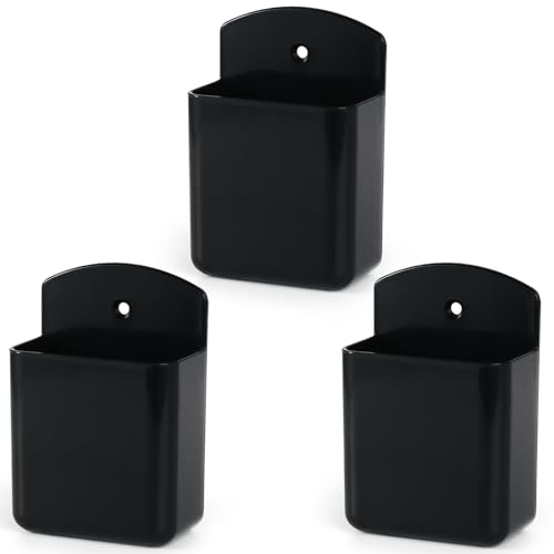 3 Packs Remote Control Holder Wall Mount, TV Remote Holder, Self Adhesive Controller Holder, Wall Pen Holder Storage Accessories for Home Office School -Black - color: black&3pcs