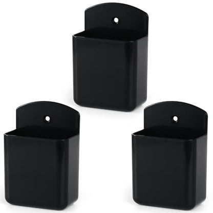 3 Packs Remote Control Holder Wall Mount, TV Remote Holder, Self Adhesive Controller Holder, Wall Pen Holder Storage Accessories for Home Office School -Black - color: black&3pcs