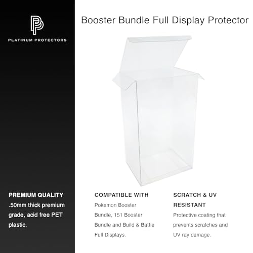 Platinum Protectors Protector Case for Booster Bundle and Build & Battle Full Display Boxes - UV & Scratch-Resistant (1 Pack)
