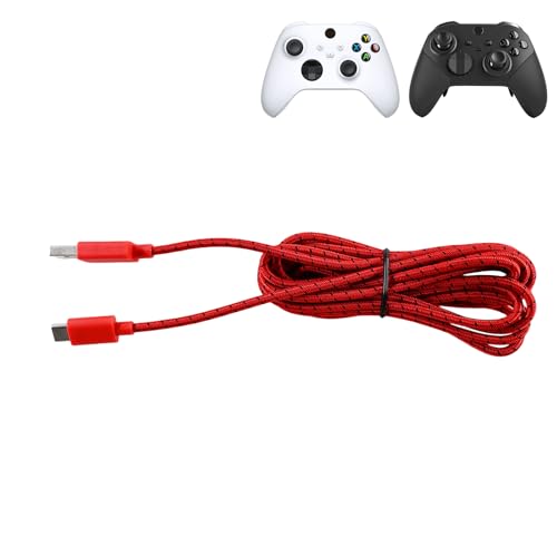 Red Elite 2 Charging Cable Replacement for Xbox Elite Series 2 Controller | Elite 2 Charging Cable Cord Wire,Replacement for Xbox Series S/X, 9FT 2.7M Long | USB To Type-C Charger Cord - color: Red
