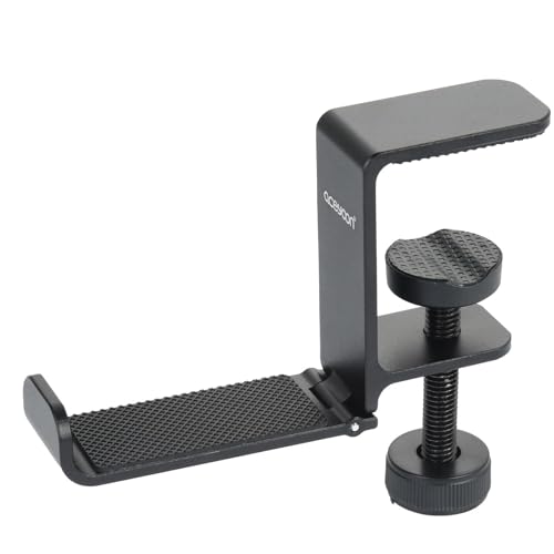 aceyoon Foldable Headphone Stand for Desk, Aluminum Headset Stand Clamp Hook Under Desk Space Save Mount, Headset Holder for Gaming Headphone (Single Foldable Stand) - color: Single Foldable Stand