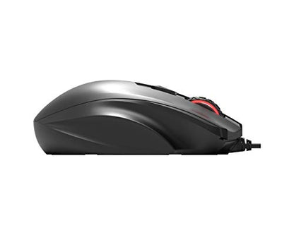 Amazon Basics Pro Gaming Mouse with 12,000 DPI Optical Sensor, 12 Programmable Buttons, Backlit RGB LED - Black
