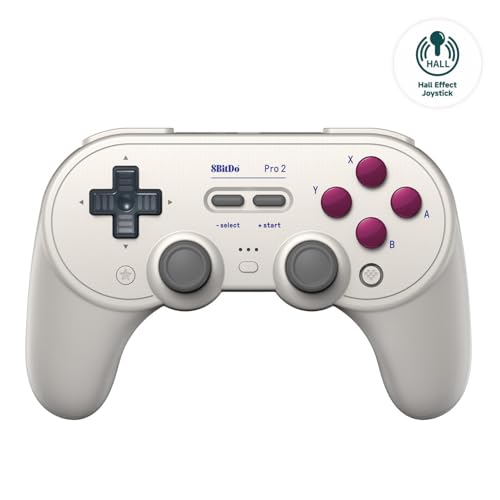 8Bitdo Pro 2 Bluetooth Controller for Switch/Switch 2, Hall Effect Joysticks, 2 Pro Back Paddle Buttons, Wireless Gaming Controller for Switch, PC, Android, and Steam Deck & Apple (G Classic Edition) - color: G Classic Edition