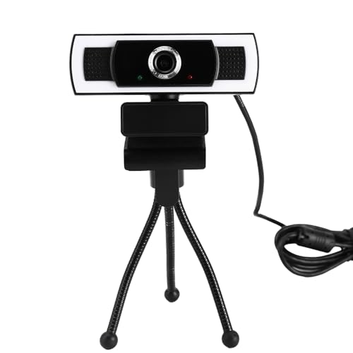 Webcam with Microphone, 1080P auto Zoom, Software Control & Privacy Cover, USB HD Computer Web Camera, Plug and Play, for Zoom/Skype/Teams, Conferencing and Video Calling - color: black-1pack