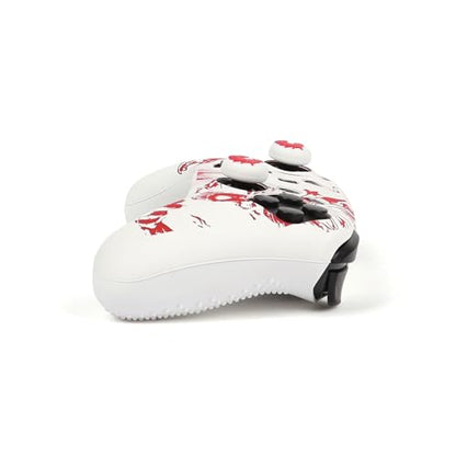 Wolf Controller Skin Cover for NS Switch Pro Controller, RALAN 1 Controller Skin+4 Customised Thumb Grips Caps Accessories - color: Wolf White Red