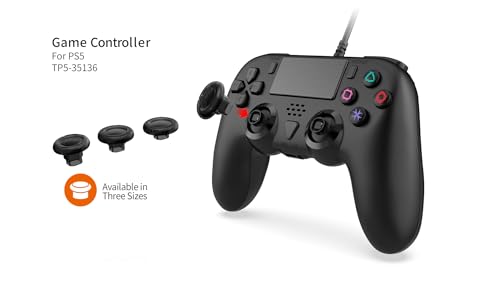 GAMFAMI Wired Controller Compatible with PS5/PS5 Pro/PS5 Slim/PC - Wired Controller with Built-in Advanced Back Buttons Programming/Turbo,with Thumbsticks | 2 High-Rise, 2 Mid-Rise (Black) - color: Black