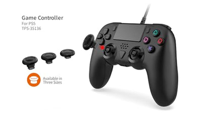 GAMFAMI Wired Controller Compatible with PS5/PS5 Pro/PS5 Slim/PC - Wired Controller with Built-in Advanced Back Buttons Programming/Turbo,with Thumbsticks | 2 High-Rise, 2 Mid-Rise (Black) - color: Black