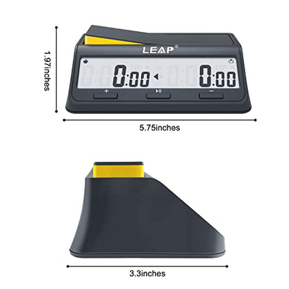 Chess Clock Digital Timer Advanced for Game and Chess Timer with Large Screen Bonus & Delay Count Down up Alarm - color: Navy Blue