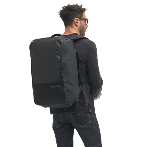 NOMATIC 40L Travel Bag- Convertible Duffel/Backpack, Carry-on Size, Everyday Use Laptop Bag, TSA Compliant - color: Black