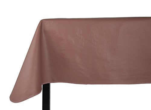 Heavy Duty Vinyl Rectangle or Square Tablecloth – 6 Gauge Heavy Duty Tablecloth – Flannel Backed – Wipeable Tablecloth with Vivid Colors & Many Sizes 52 x 70 Mauve - color: Mauve, size: 70" x 52" (Rectangle / Oblong)