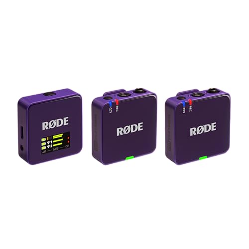 RØDE Wireless GO (Gen 3) – Compact Wireless Mic – Pristine Audio, 32-bit Float Recording, Automatic Level Control, for Phones, Cameras and Computers (Purple) - color: Purple, style: WIGO 3
