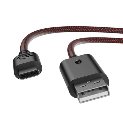 GameSir USB-C Cable for G7 SE, G7, T4 Kaleid (Black & Red) - color: Black & Red